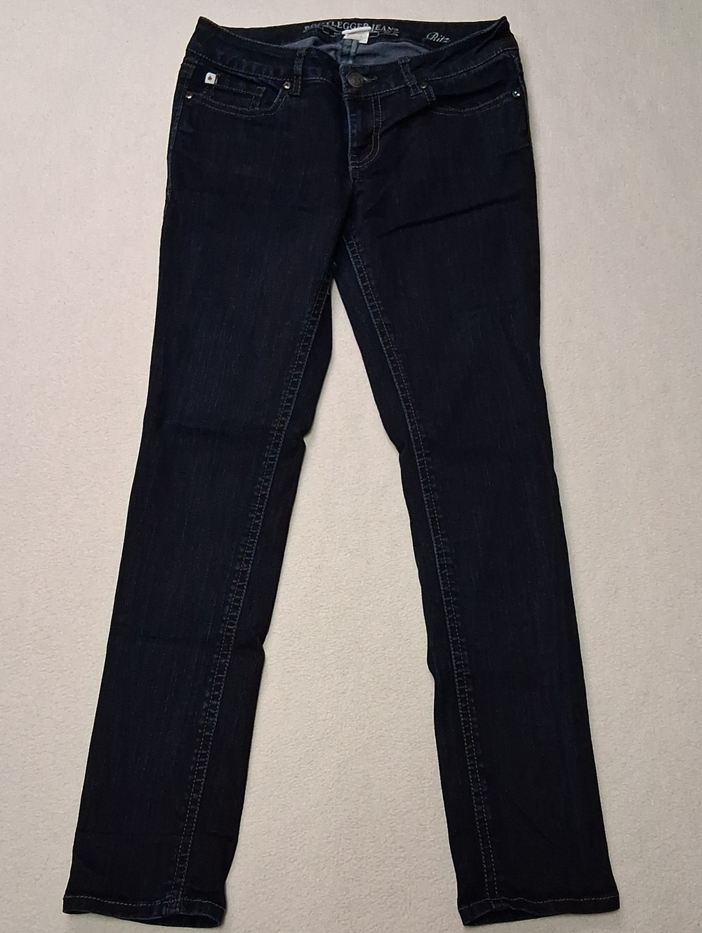Bottlegger Ritz Straight Leg Women's Jeans in Dark Indigo
